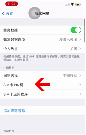 元门乡苹果14维修网分享如何给iPhone14的SIM卡设置密码 